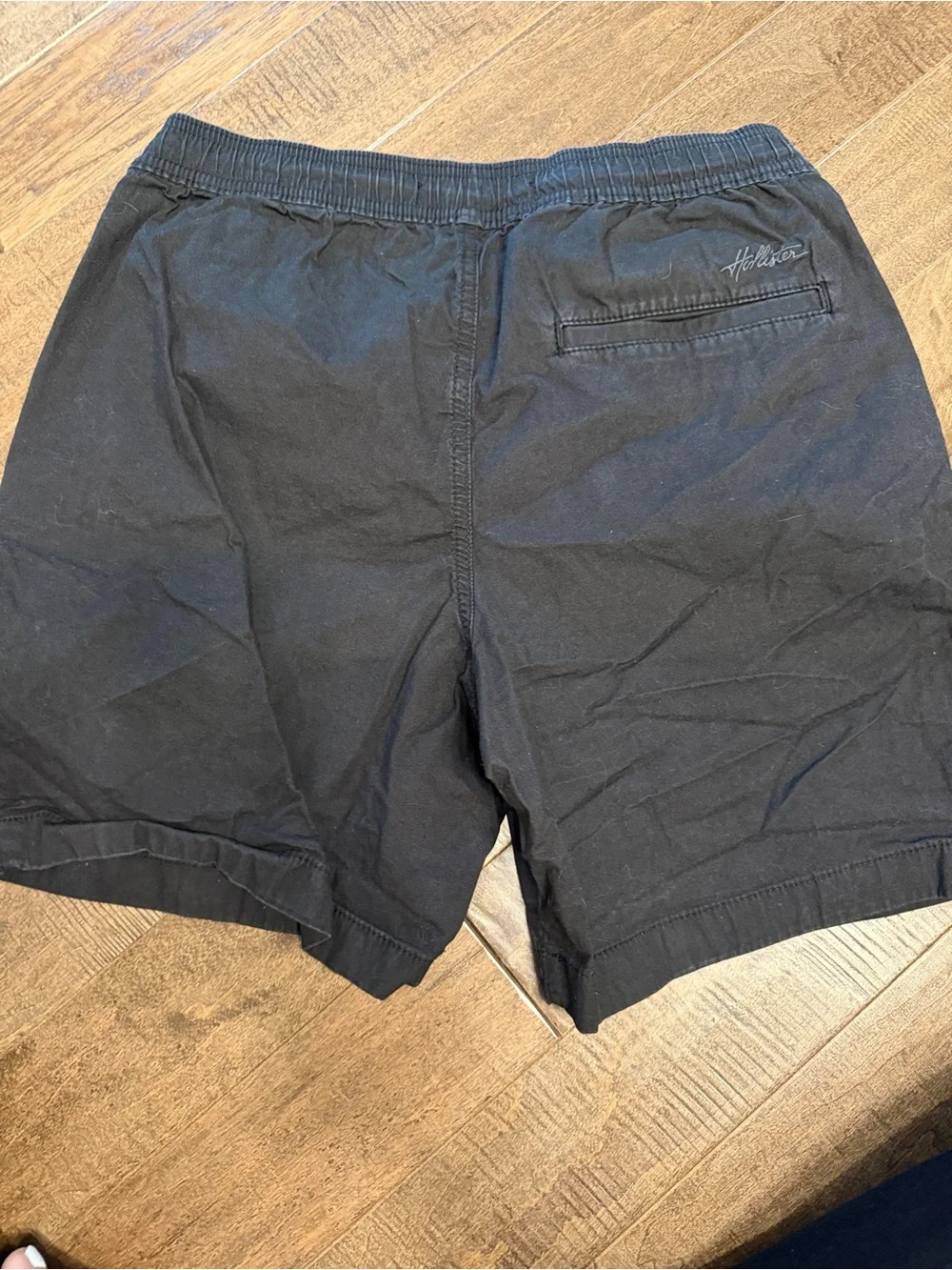 Hollister Men's Black Athletic Drawstring Shorts
